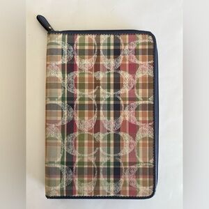Coach Madras Print E Reader Zipped Cover